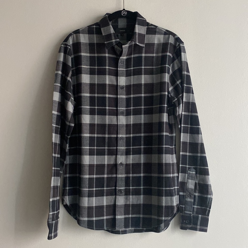 Vince Men’s Plaid Button Down, Size XS